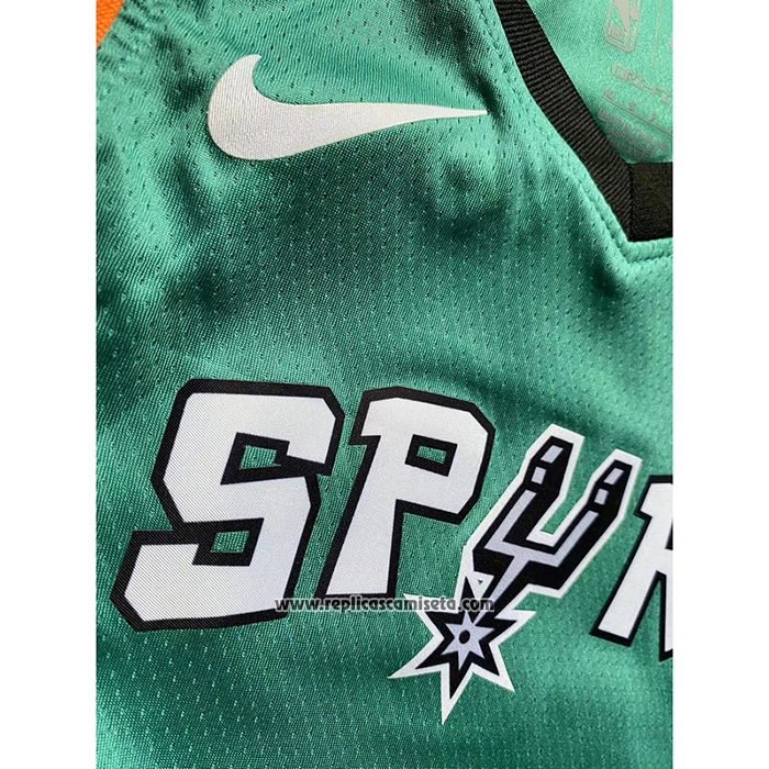 Camiseta Nino San Antonio Spurs Jeremy Sochan #10 Ciudad 2022-23 Verde